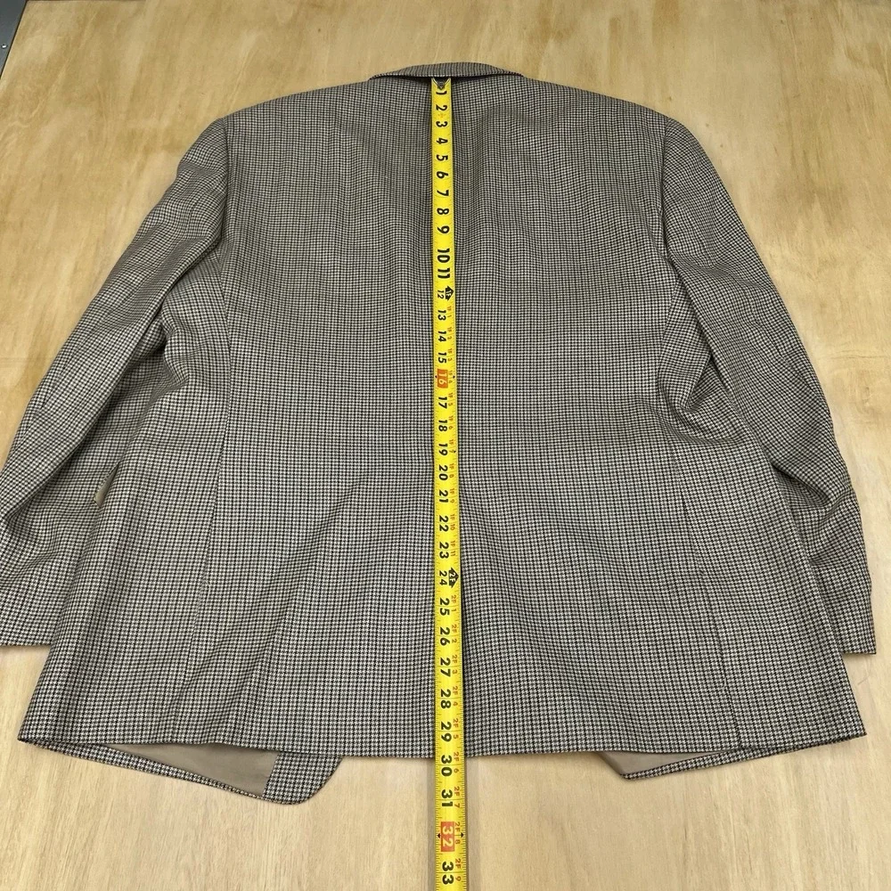 Chaps Silk Wool Blazer‎ Sport Coat Mens 42S Short Classic Fit Beige/Olive/Purple